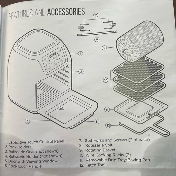 SOLD OUT Chefman Air Fryer accessories NEW - Picture 8 of 8